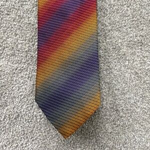 AUTHENTIC Missoni Silk Tie | Iconic Zigzag Chevron | Multicolor Gradient